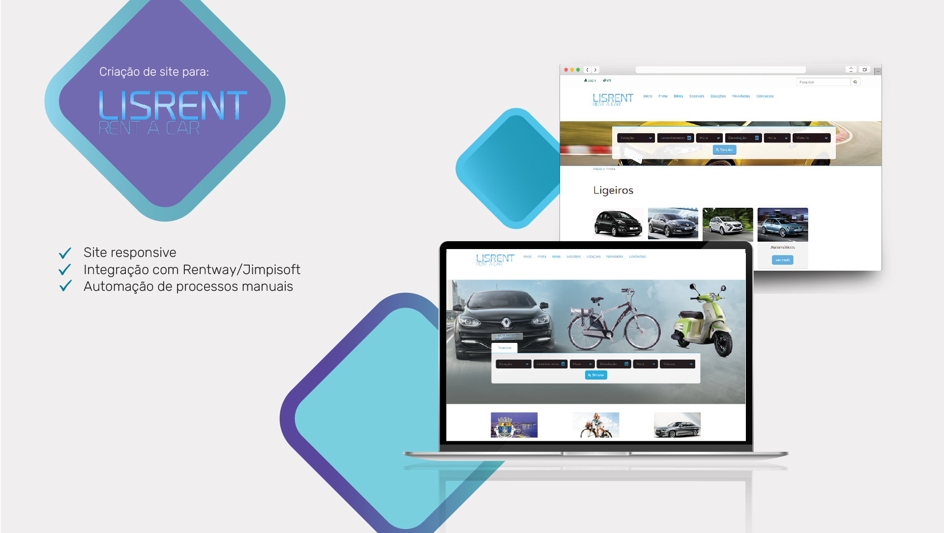 Site para LisRent car rental